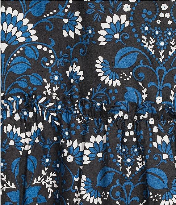 Sugarlips Plus Size Mini Floral Printed Short Sleeve A-Line Dress Product Image