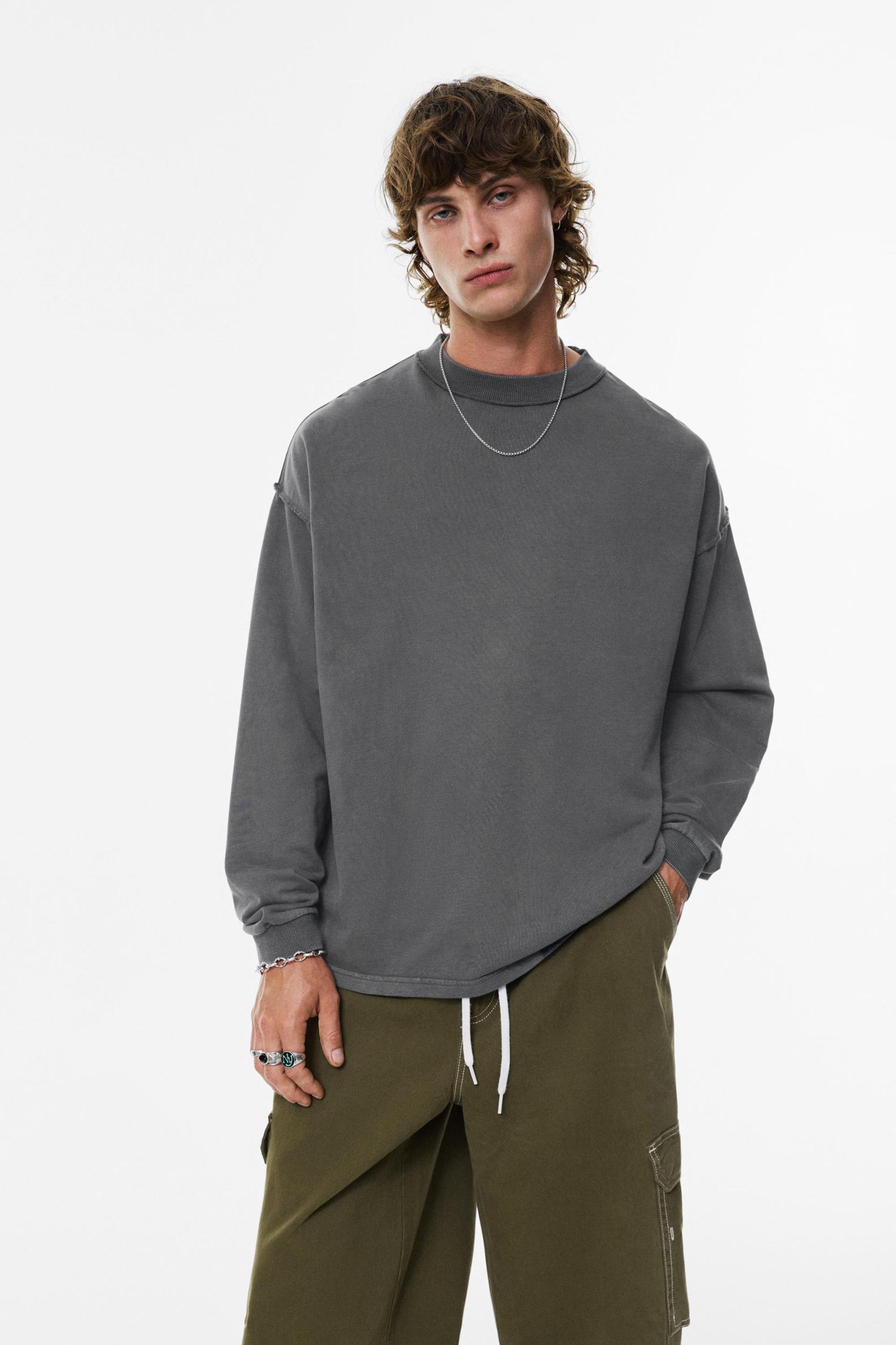 Seam detail long sleeve T-shirt Product Image