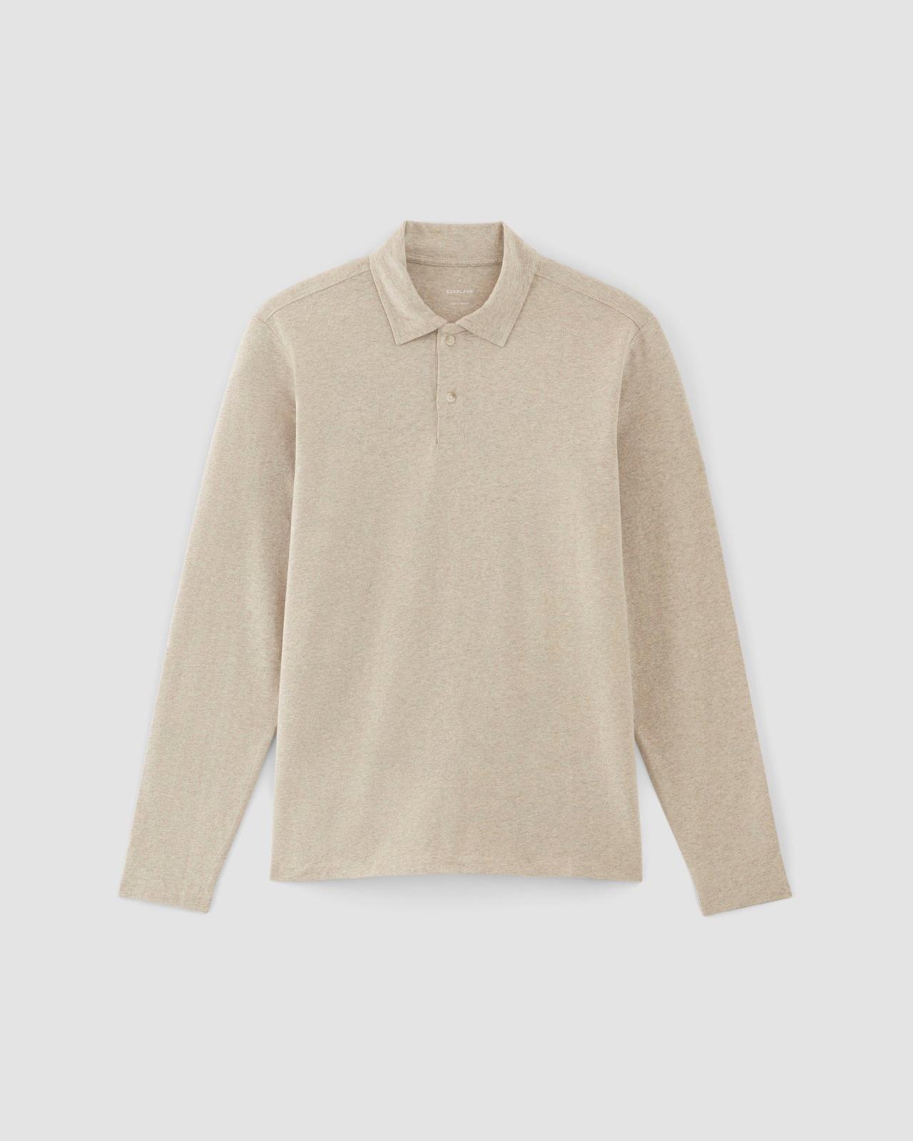 The Premium Weight Long-Sleeve Polo Product Image
