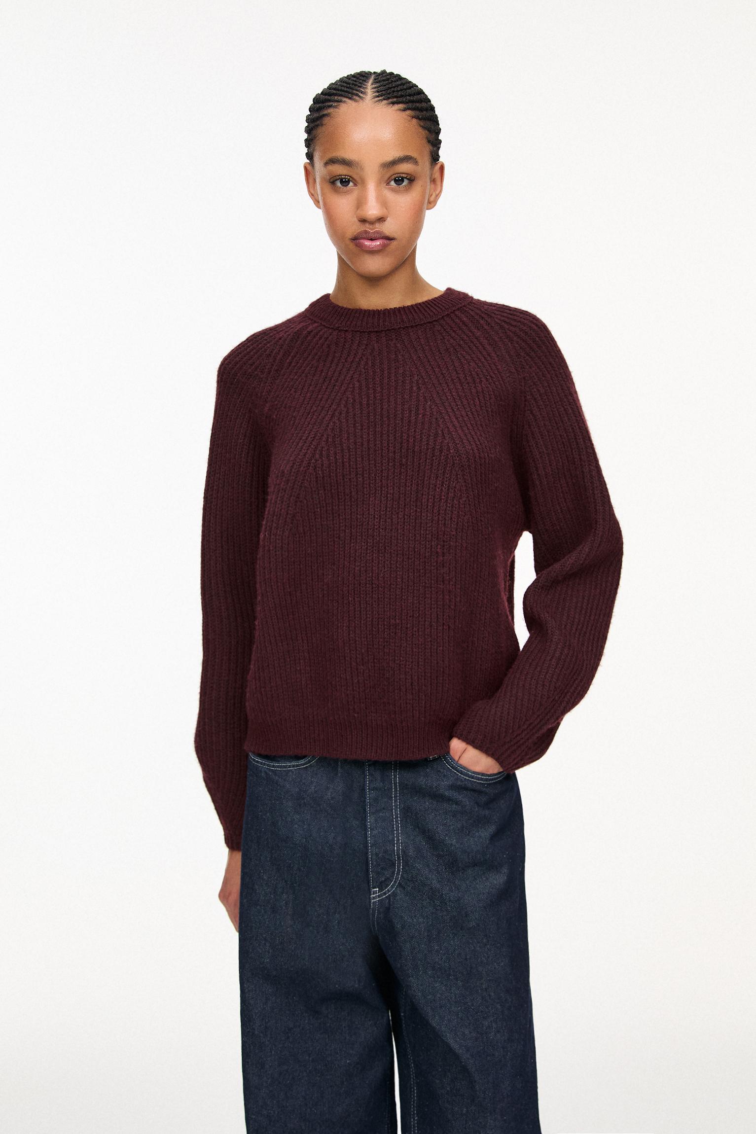 Soft purl knit sweater Product Image