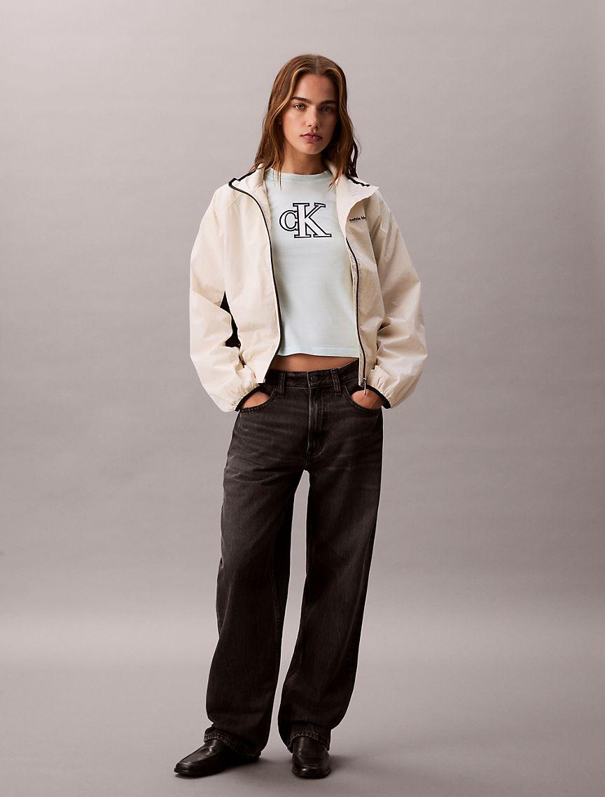 Slim Cotton Modal Monogram Logo Tee Product Image