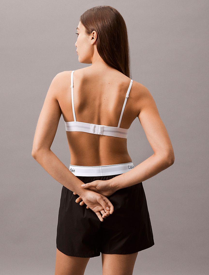 Cotton Modal Stretch Rib Unlined Triangle Bralette Product Image