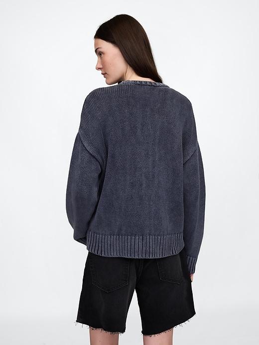 100% Cotton Relaxed Sweater Product Image