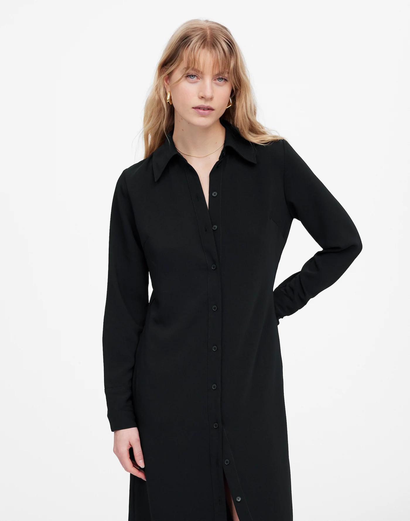 Button-Up Midi Shirtdress Product Image