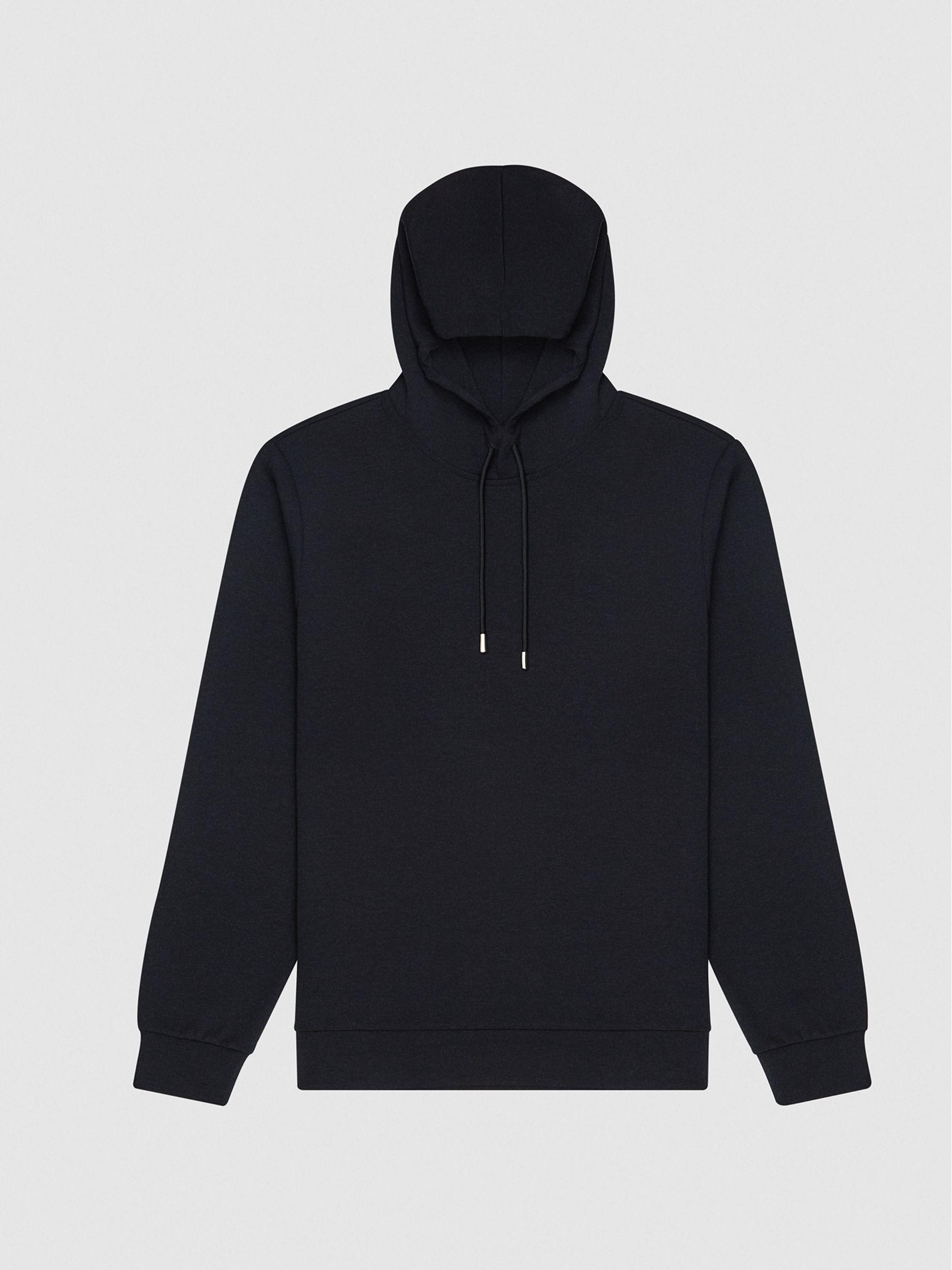 Neoprene Loungewear Hoodie in Navy Product Image