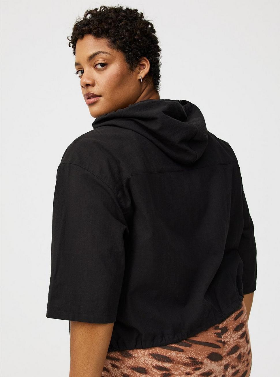 Cropped Cotton Hoodie Product Image