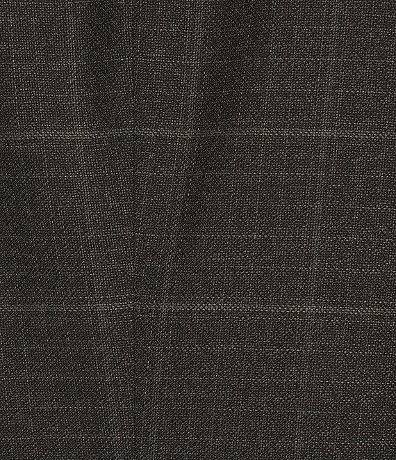 Hugo Boss Slim Fit Flat Front Plain Check Patterned 2-Piece Suit Product Image