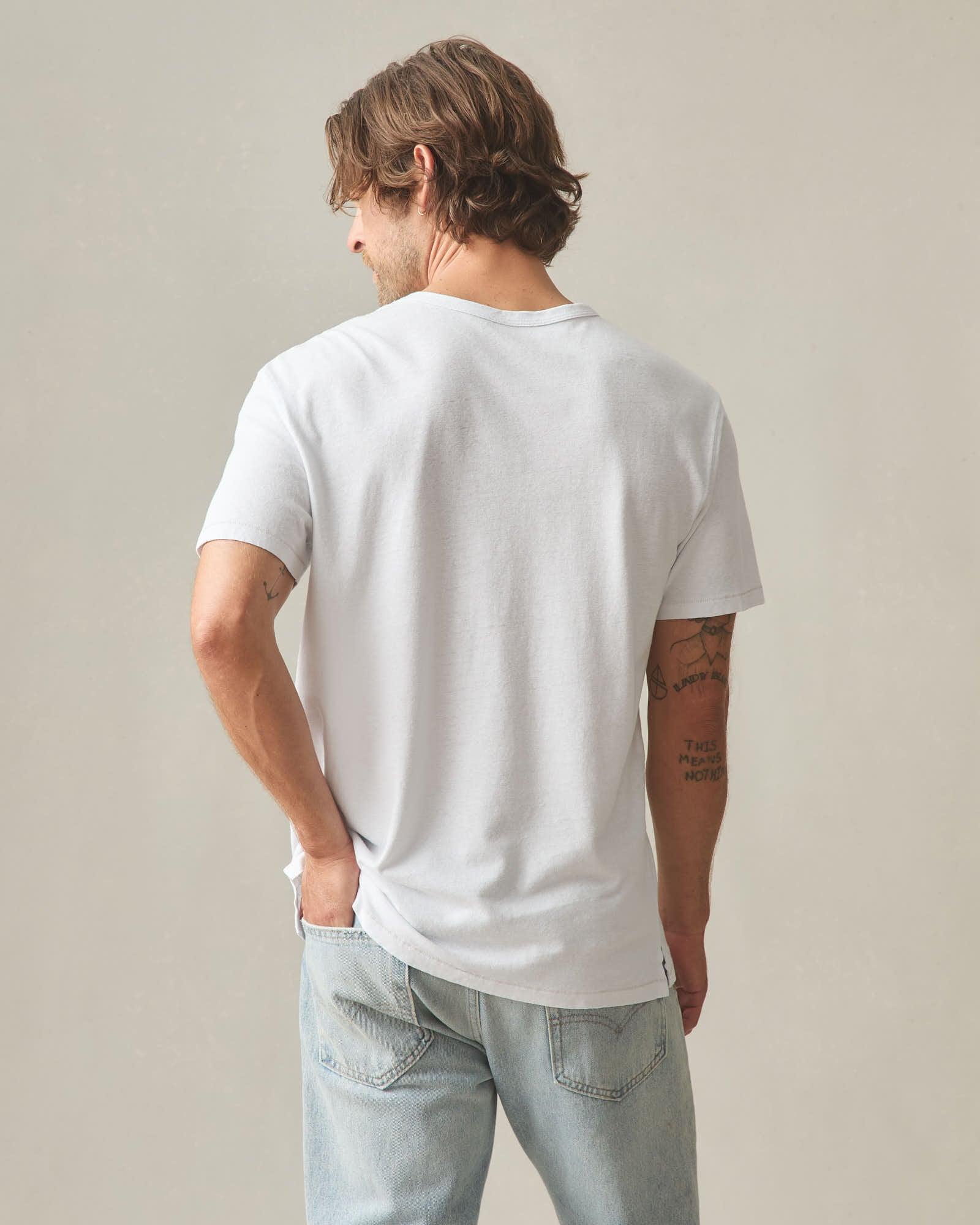 Men's Hemp Jersey Crew Tee - White Male Product Image
