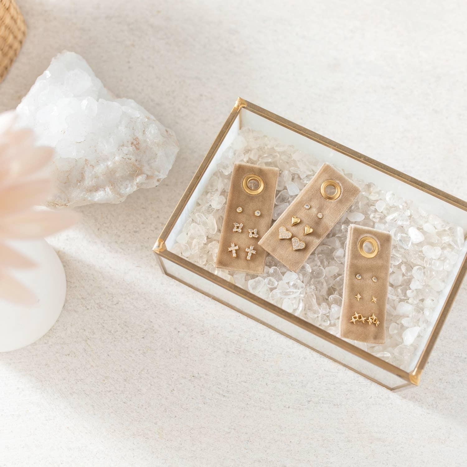 Cross Velvet Stud Gift Set Product Image