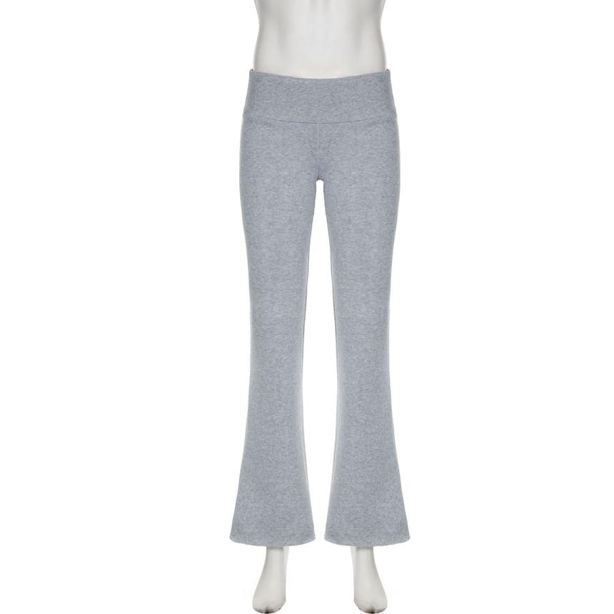 Low Rise Plain Flared Sweatpants Product Image