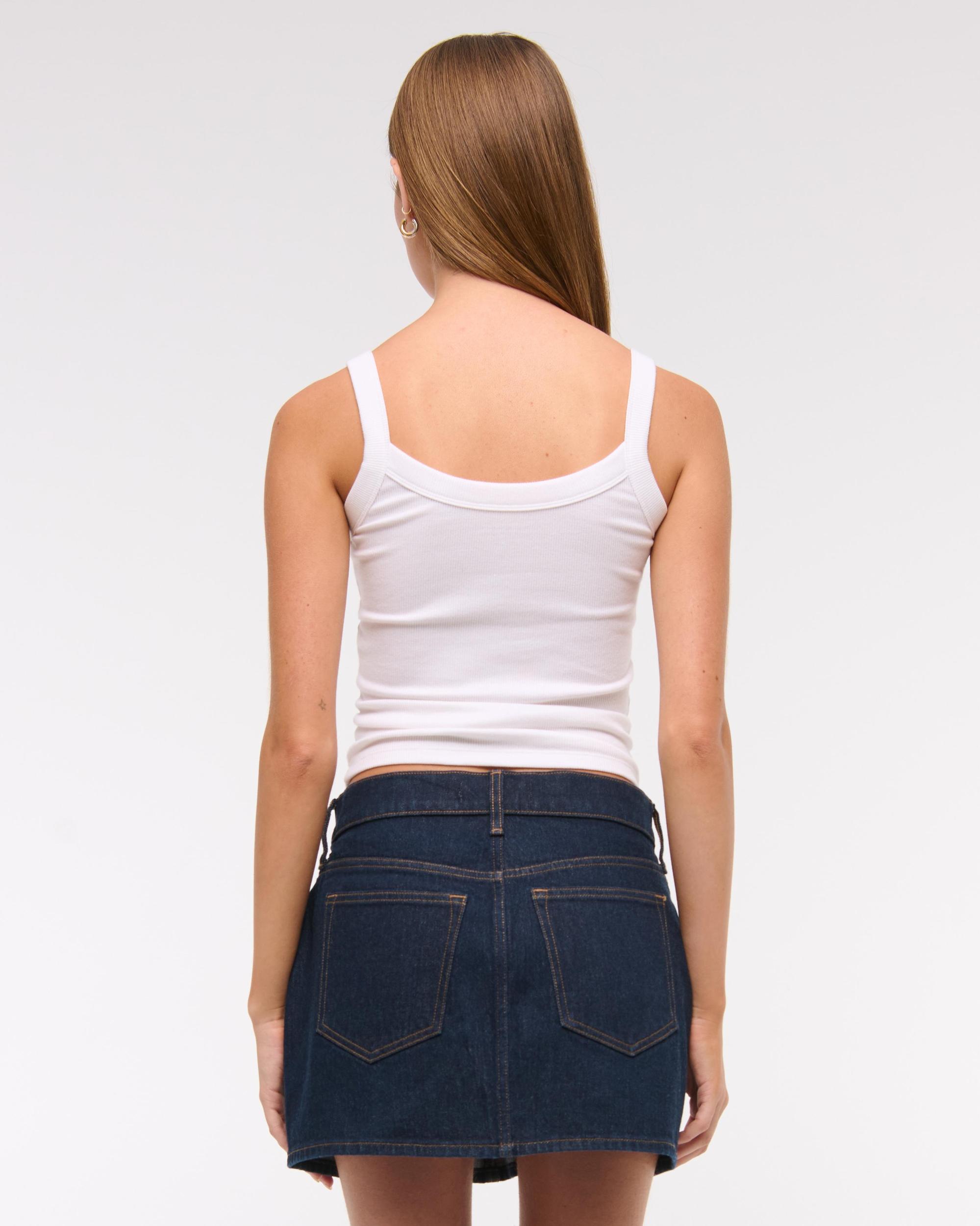 Mid Rise Denim Mini Skirt Product Image