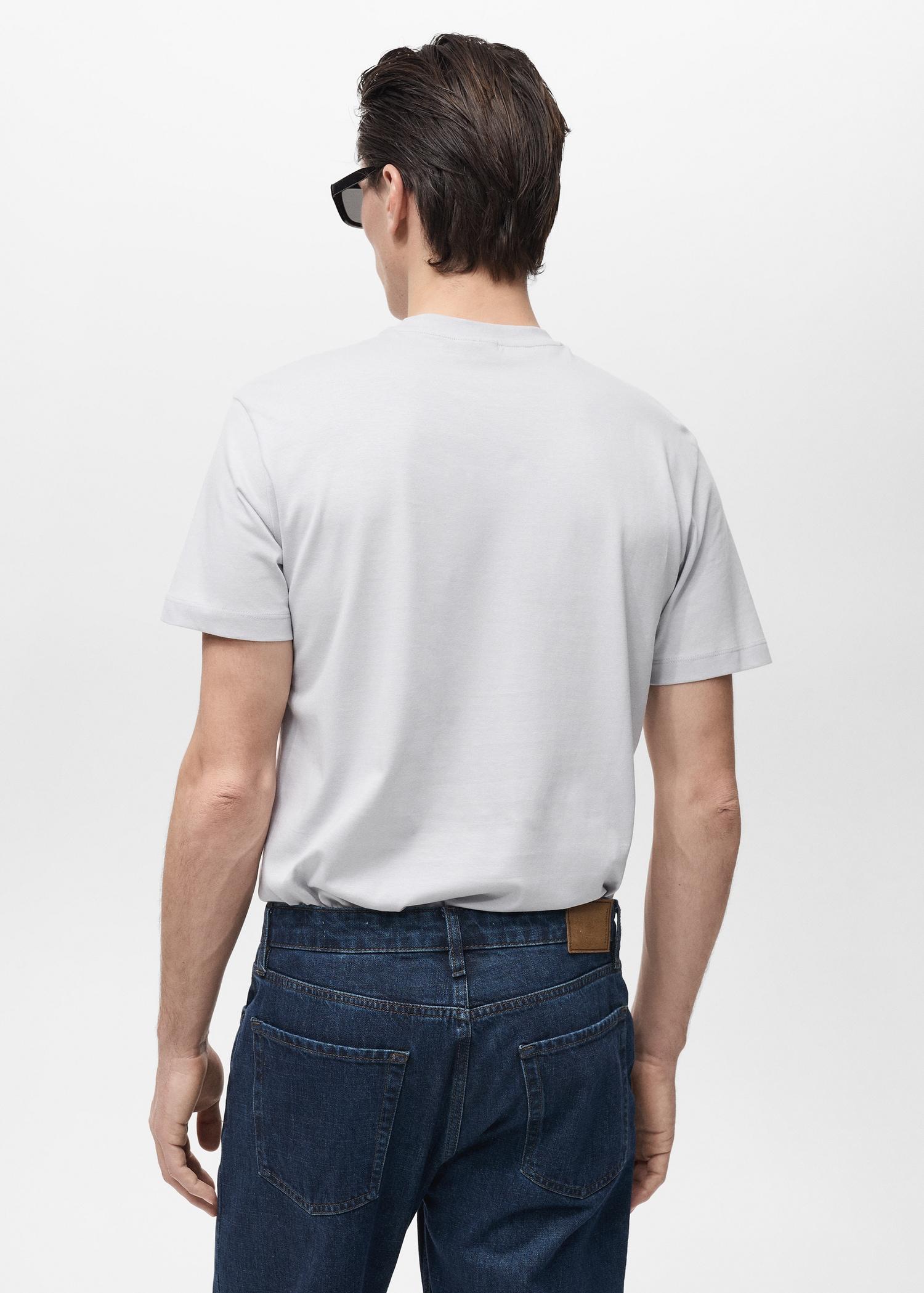 100% cotton slim-fit t-shirt - Men | MANGO USA Product Image