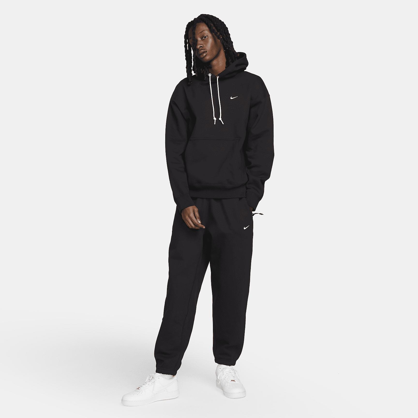 Nike Mens Solo Swoosh Fleece Pullover Hoodie | DX1355-010 Product Image