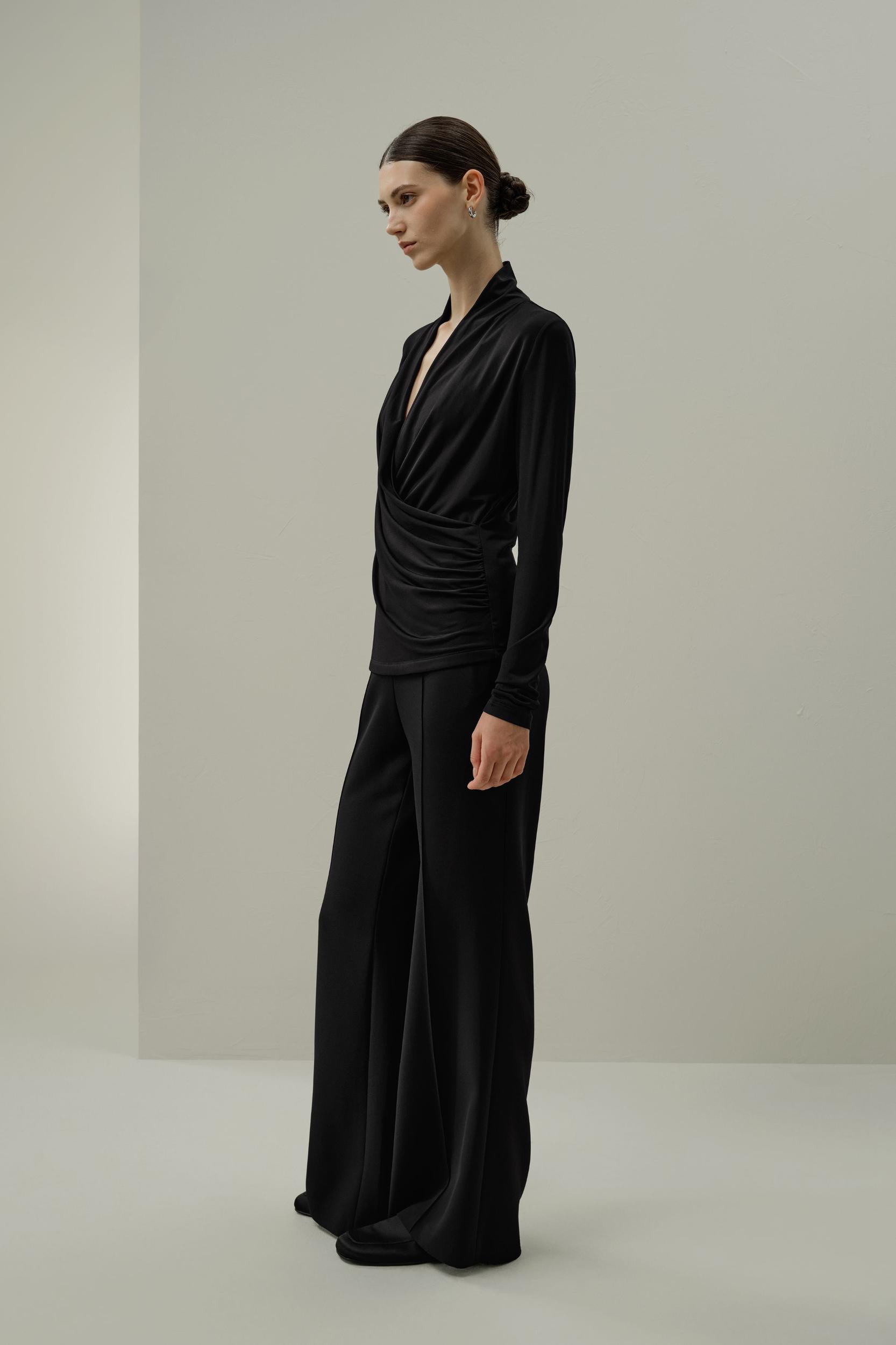 Silk Breeze Jersey Stretch Wrap Top Product Image