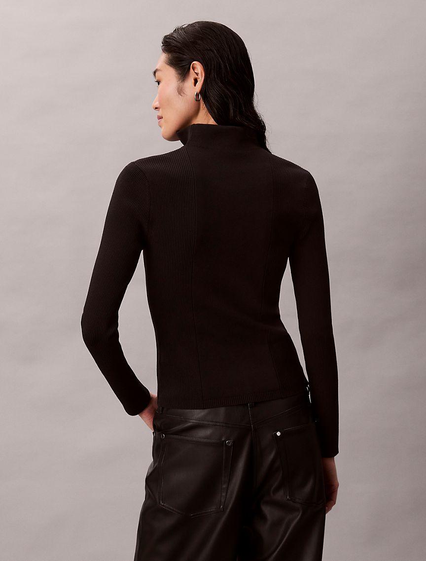 Nylon Ribbed Zip Jacket Product Image