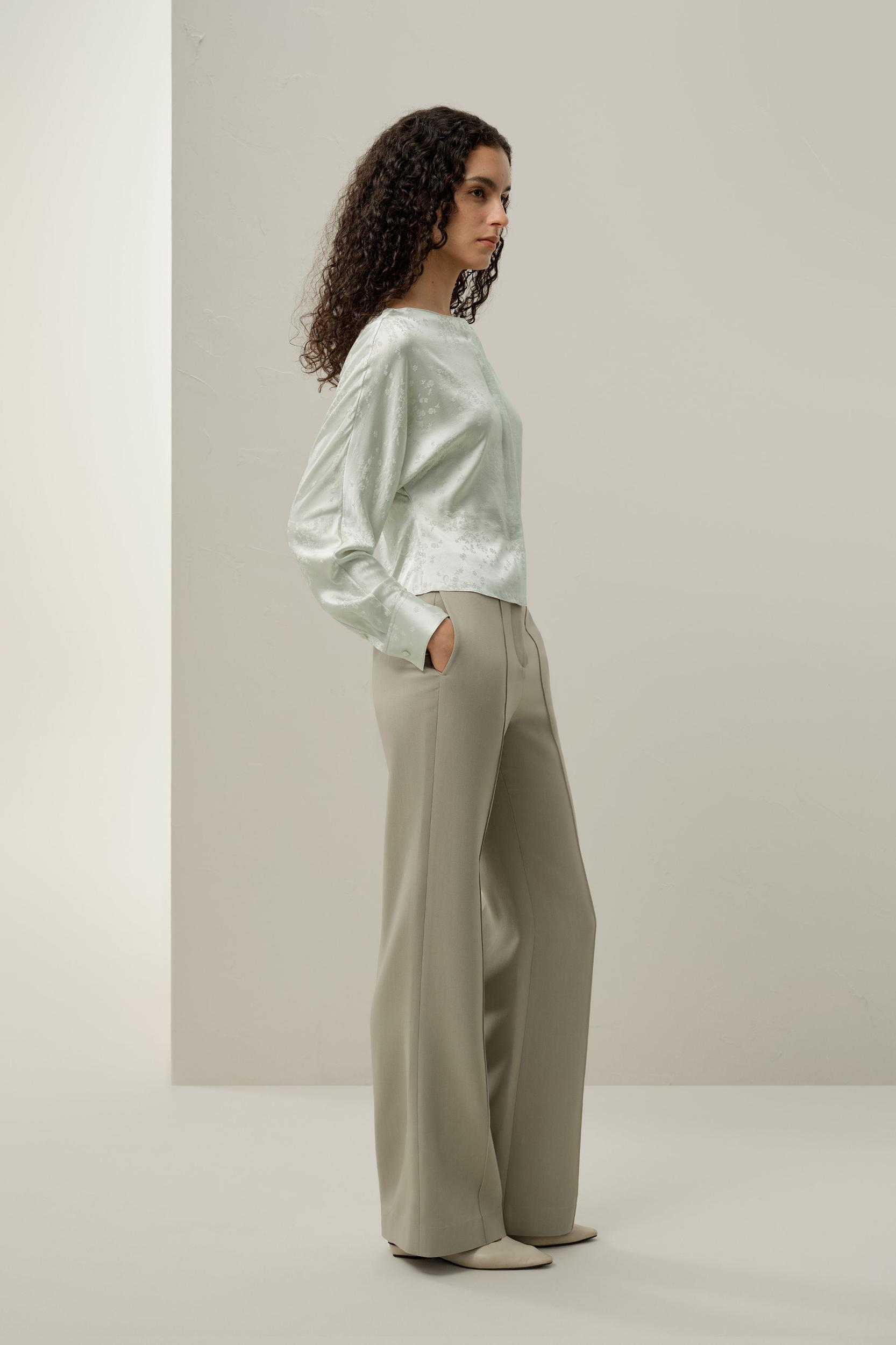 YING jacquard silk blouse Product Image
