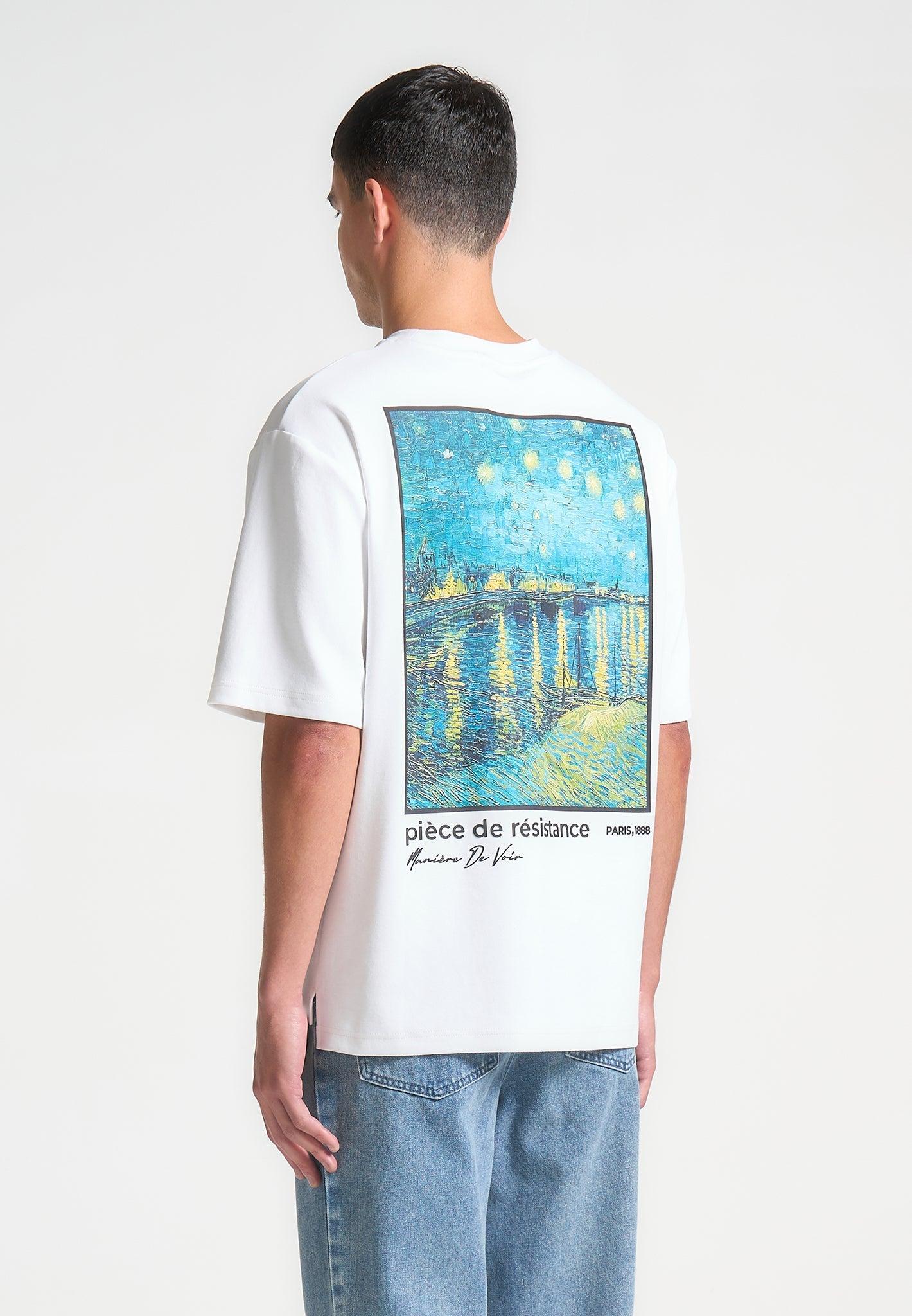 Piece De Resistance - Van Gogh Cotton T-Shirt - White Male Product Image