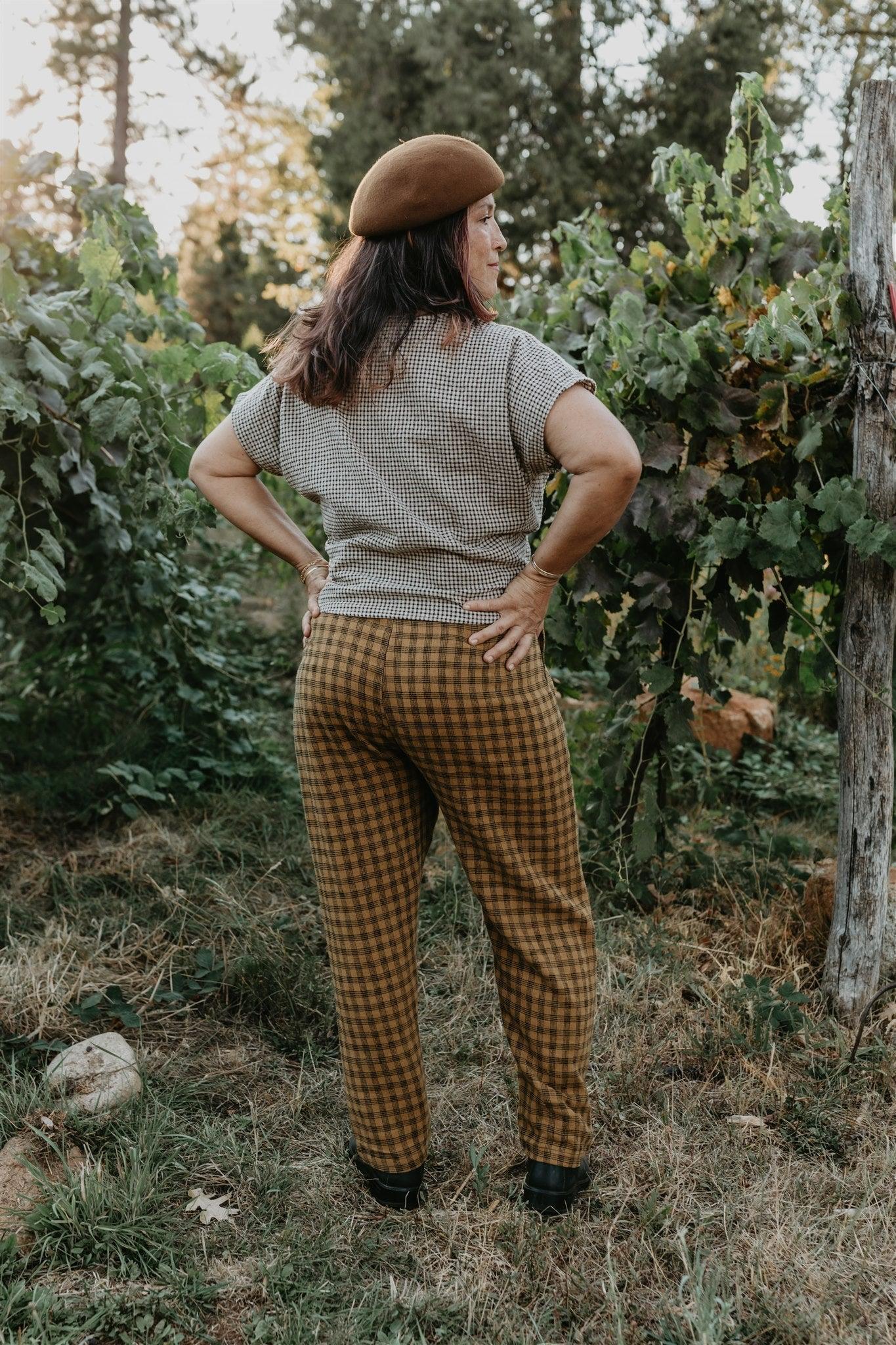 Perfect Pant in Brown Checker Product Image