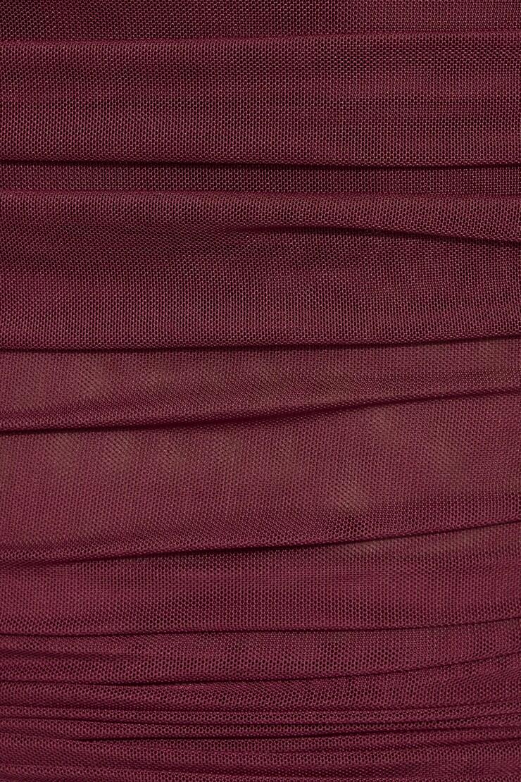 Mesh Long Sleeve Off Shoulder Top Product Image