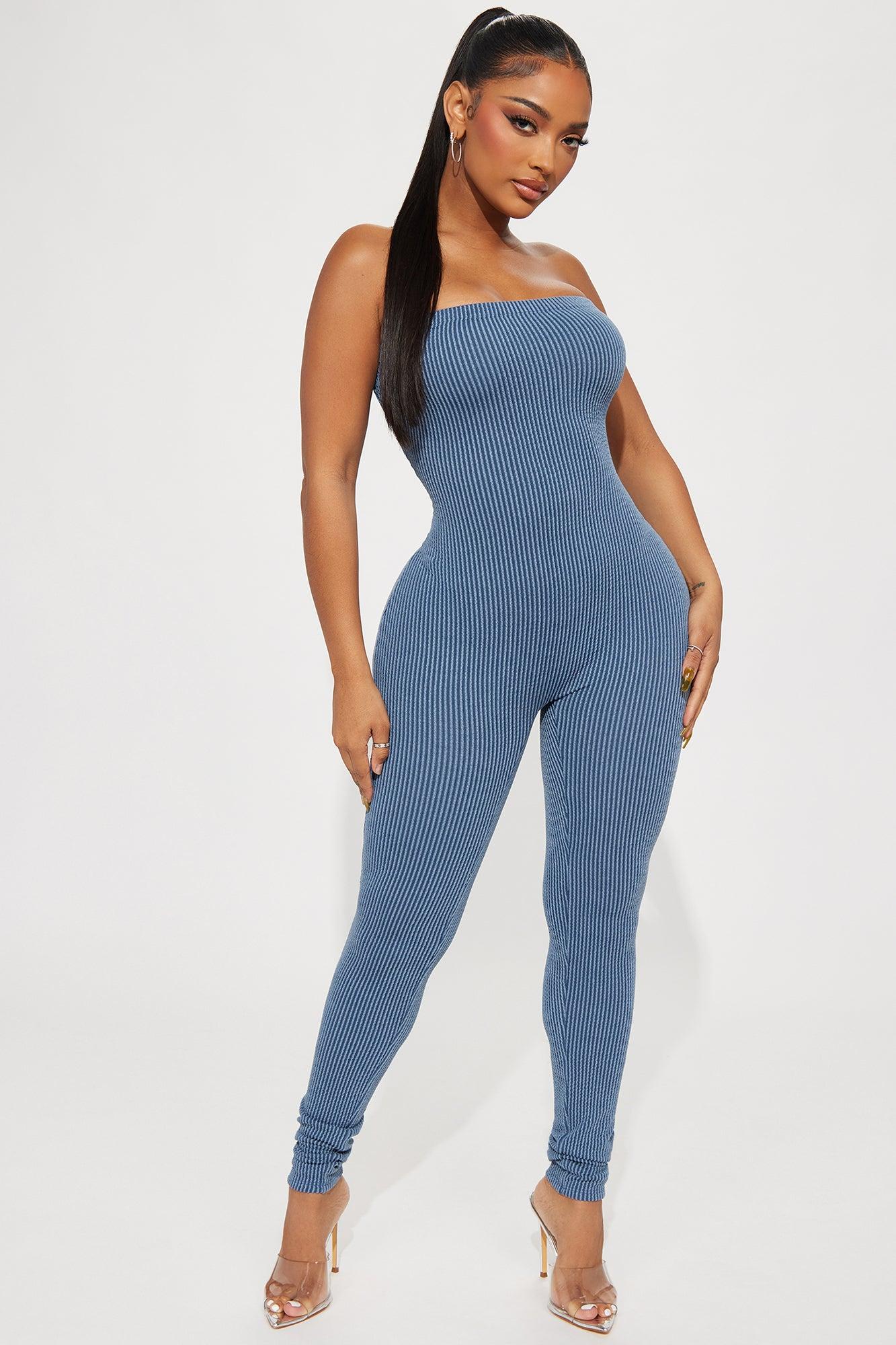 Kyra 2 Piece Jumpsuit Set - Blue Product Image