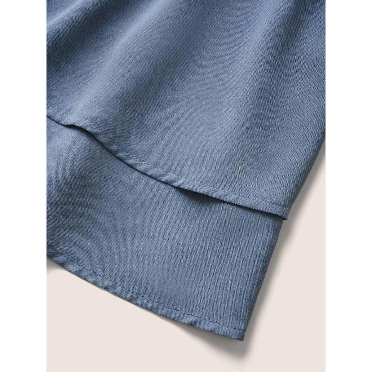 Plus Size Solid Shirred Ruffle Layered Hem Cami Top Women Stone Casual Adjustable Straps Spaghetti Strap Everyday Tank Tops Camis BloomChic 22-24/3X Product Image