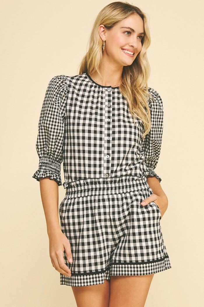 Gingham Button Down Shirt Product Image