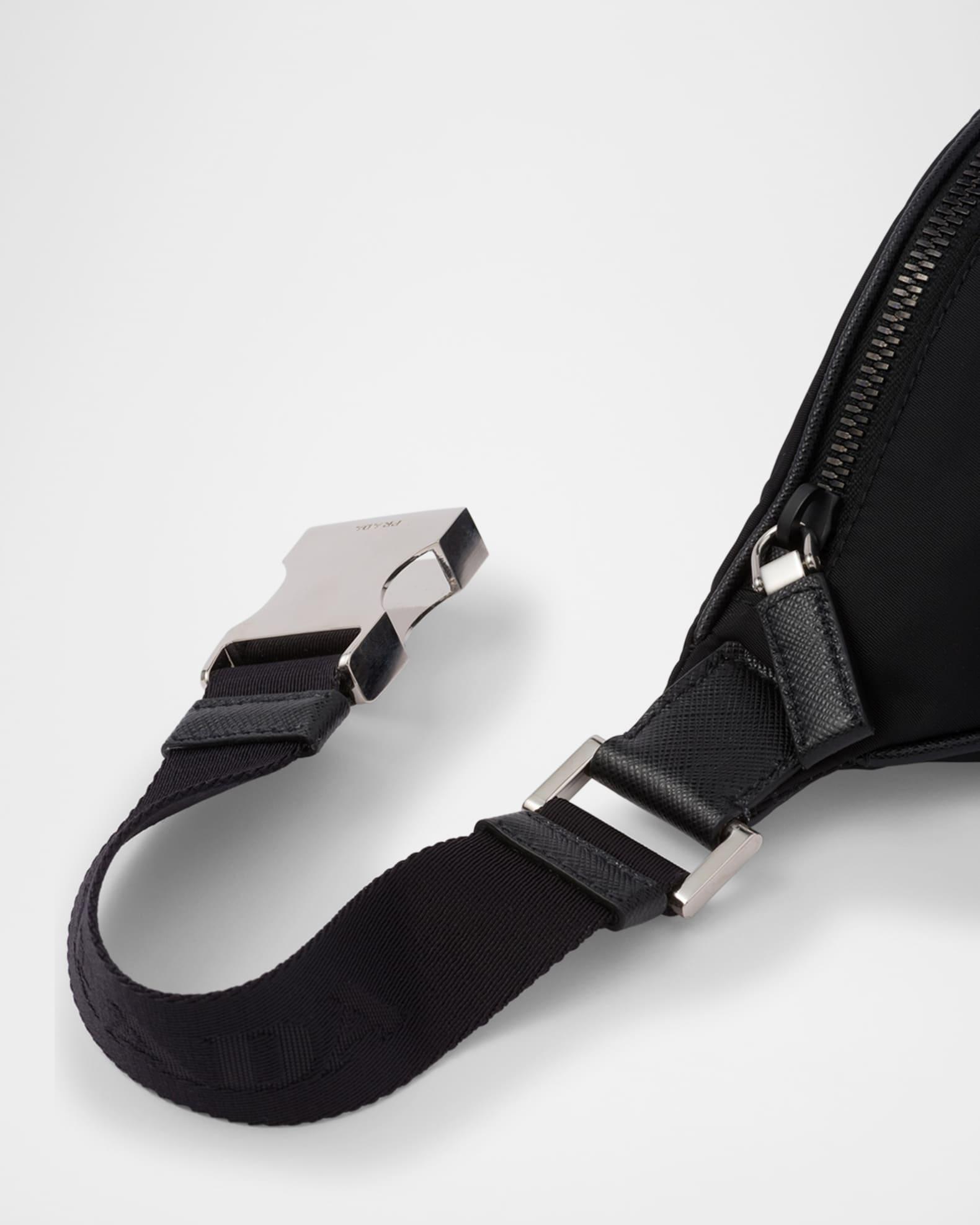 Men's Re-Nylon and Saffiano Leather Belt Bag Product Image