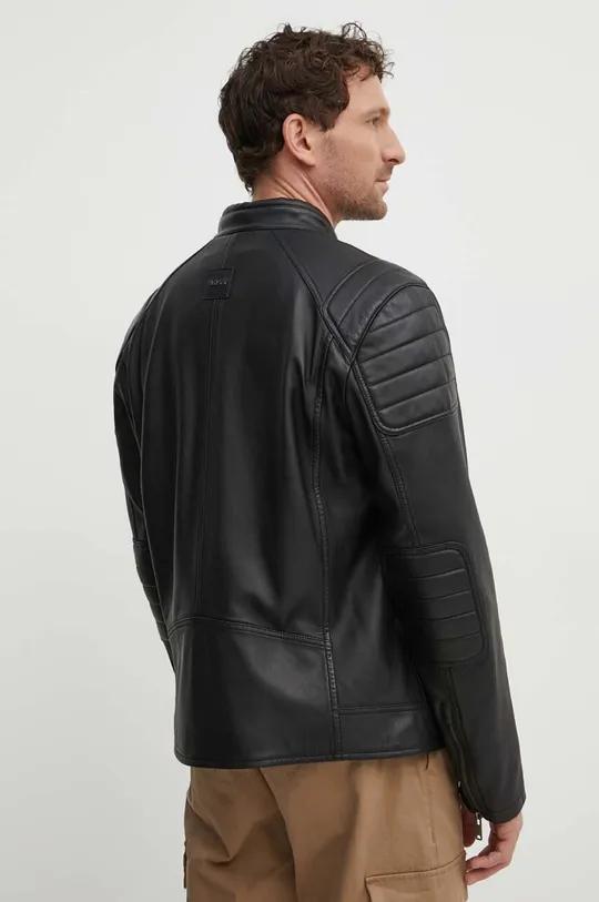 BOSS Orange Leather Jacket Jomoto Product Image