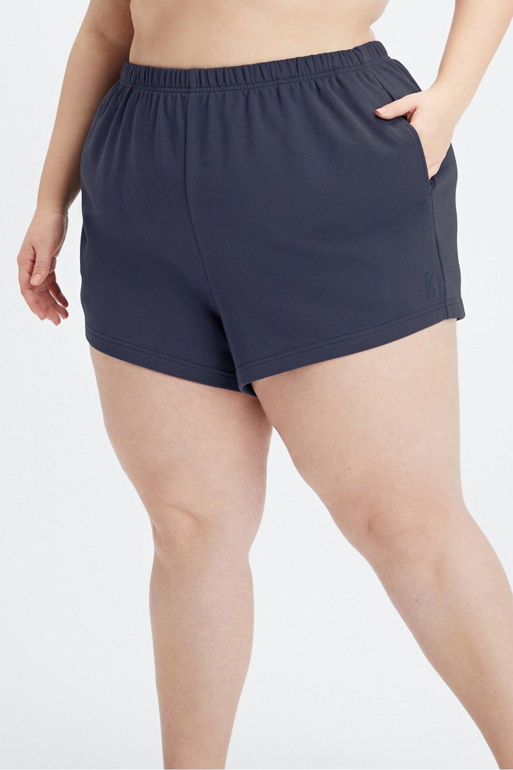 Fabletics Universal Tennis Go-To Slim Sweatshort Womens blue plus Size 2X Product Image
