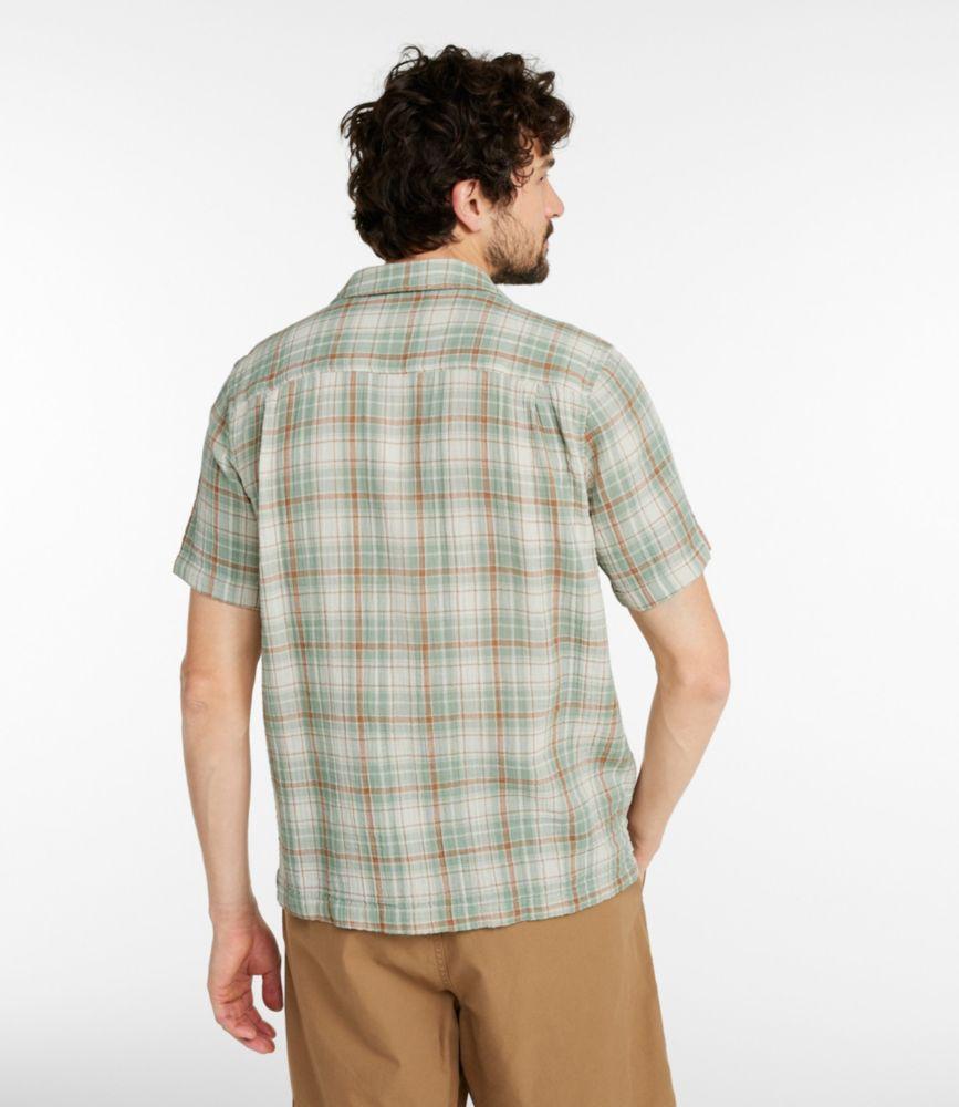 Men's Cloud Gauze Shirt, Short-Sleeve, Slightly Fitted Untucked Fit, Plaid Product Image