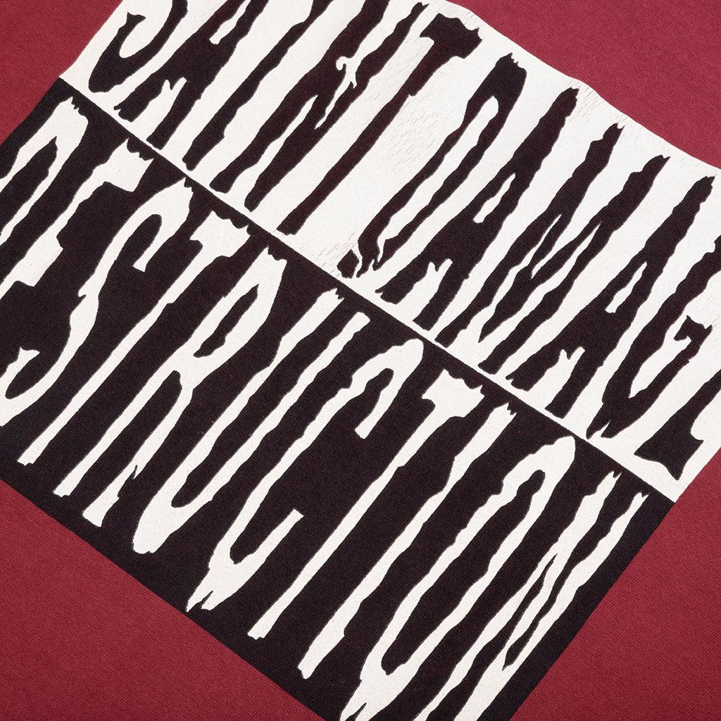 Saint Damage S/S Tee - Burgundy Male Product Image