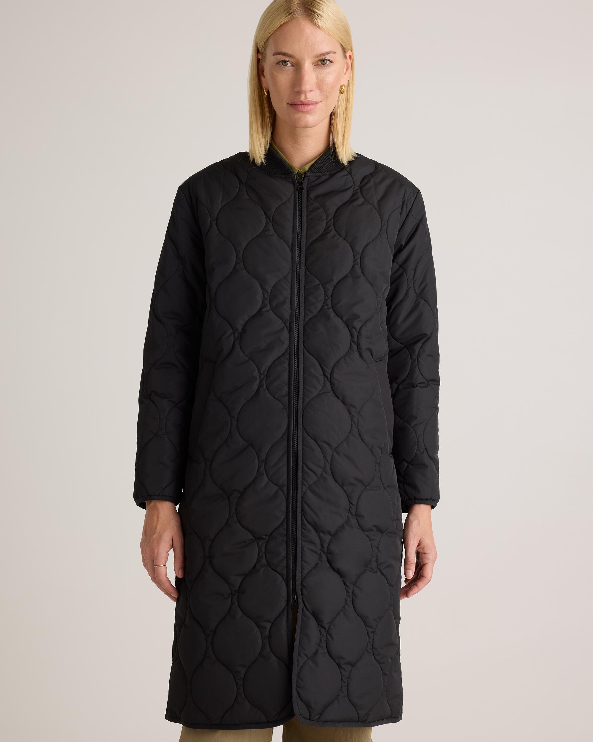 Quince | Women's Featherless Quilted Puffer Long Coat Size XL, Recycled Polyester Product Image