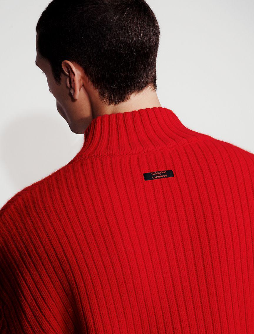 Ribbed 1/4 Zip Sweater Product Image