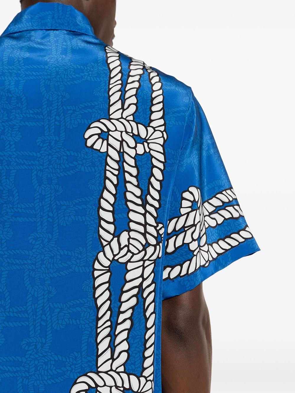 graphic-print silk shirt Product Image