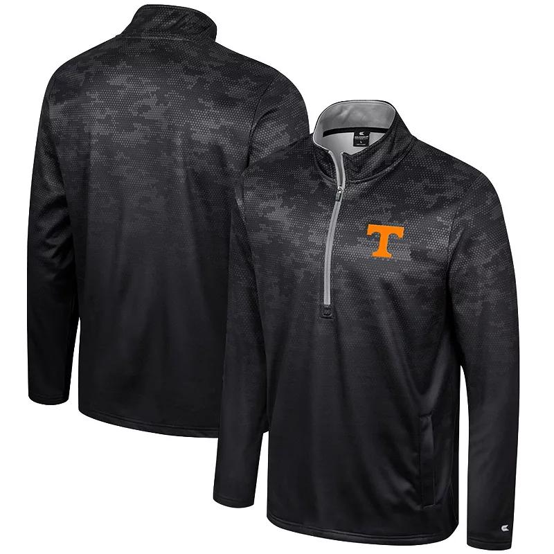 Men's Colosseum  Black Tennessee Volunteers The Machine Half-Zip Jacket, Size: Medium Product Image