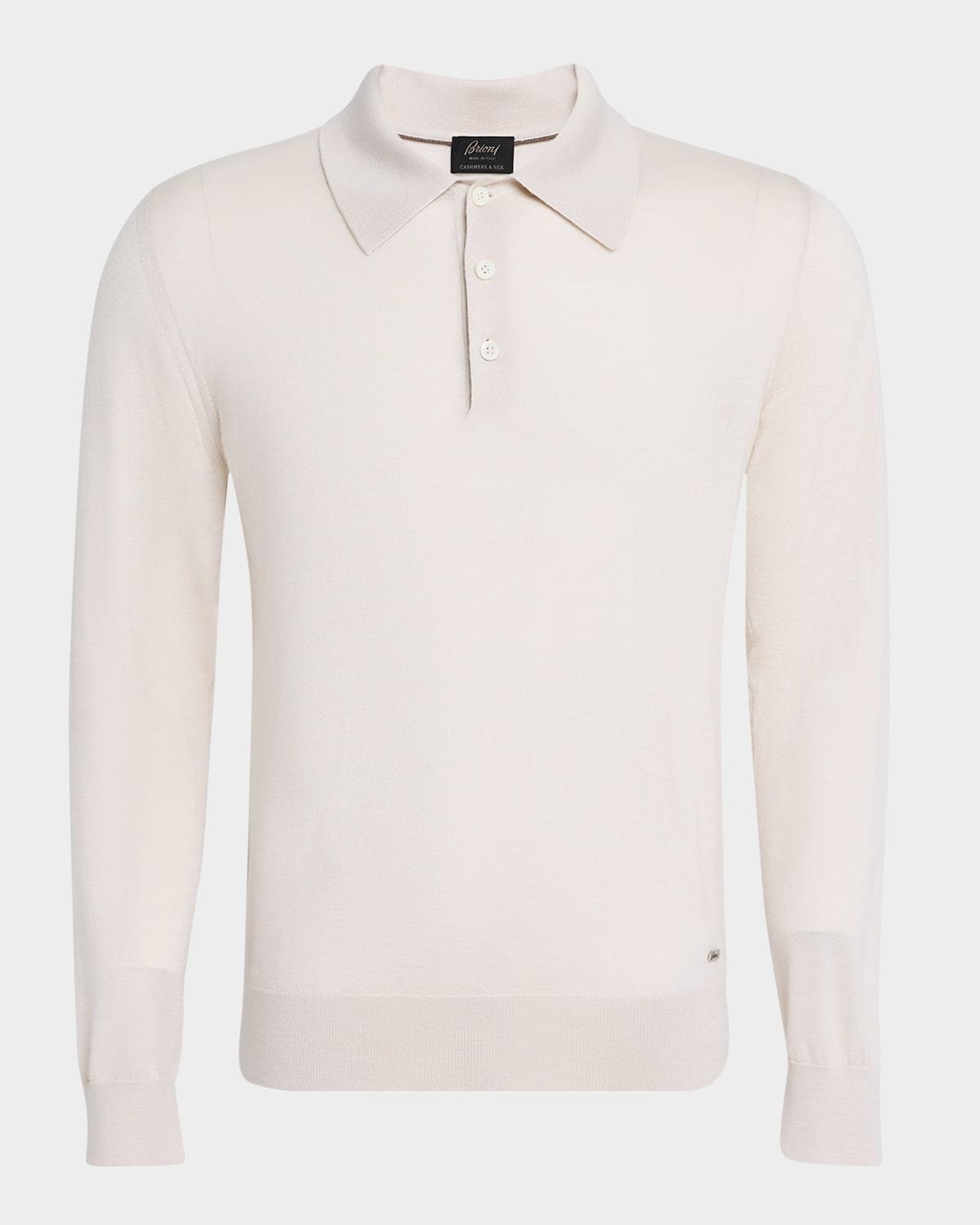 Mens Cashmere-Silk Polo Shirt Product Image