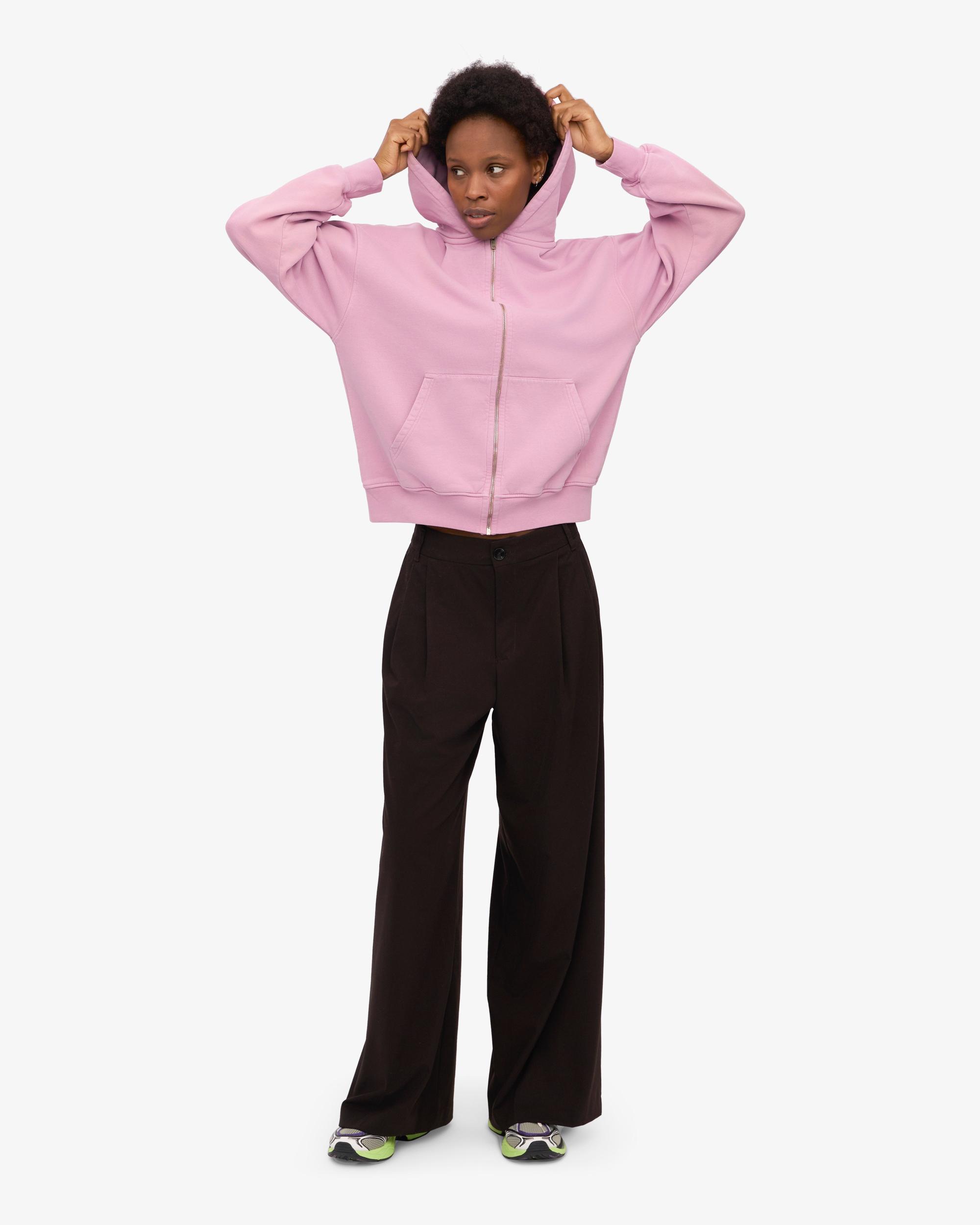 Organic Oversized Zip Hood - Pacific Blue Product Image