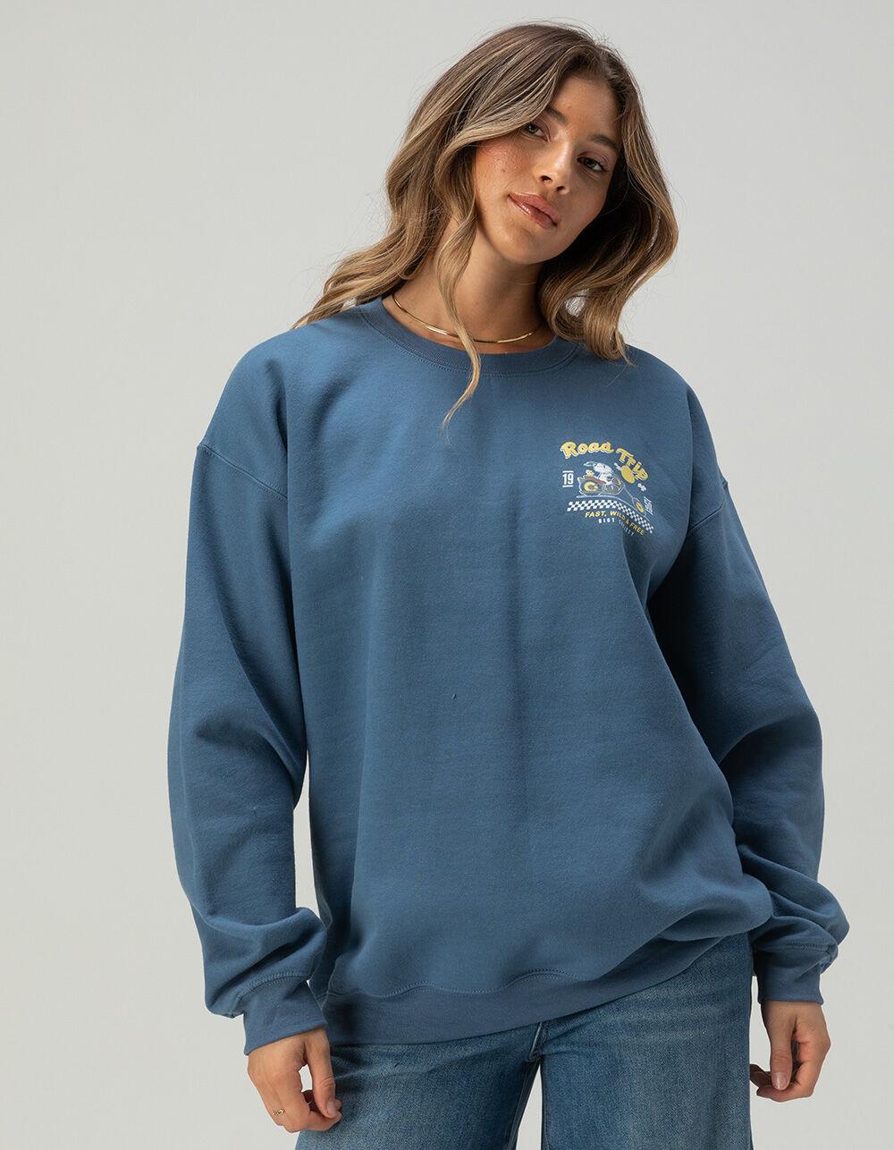 RIOT SOCIETY Peanuts Womens Crewneck Sweatshirt - INDIGO Product Image