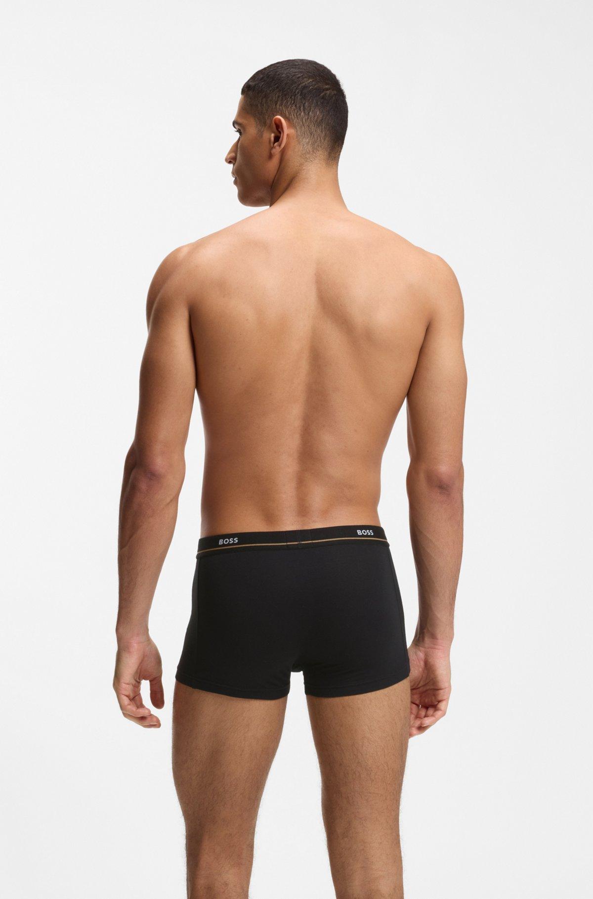 Five-pack of stretch-cotton trunks with logo waistbands Product Image