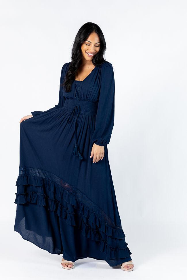 Lucky To Have You Navy Maxi Dress FINAL SALE Product Image