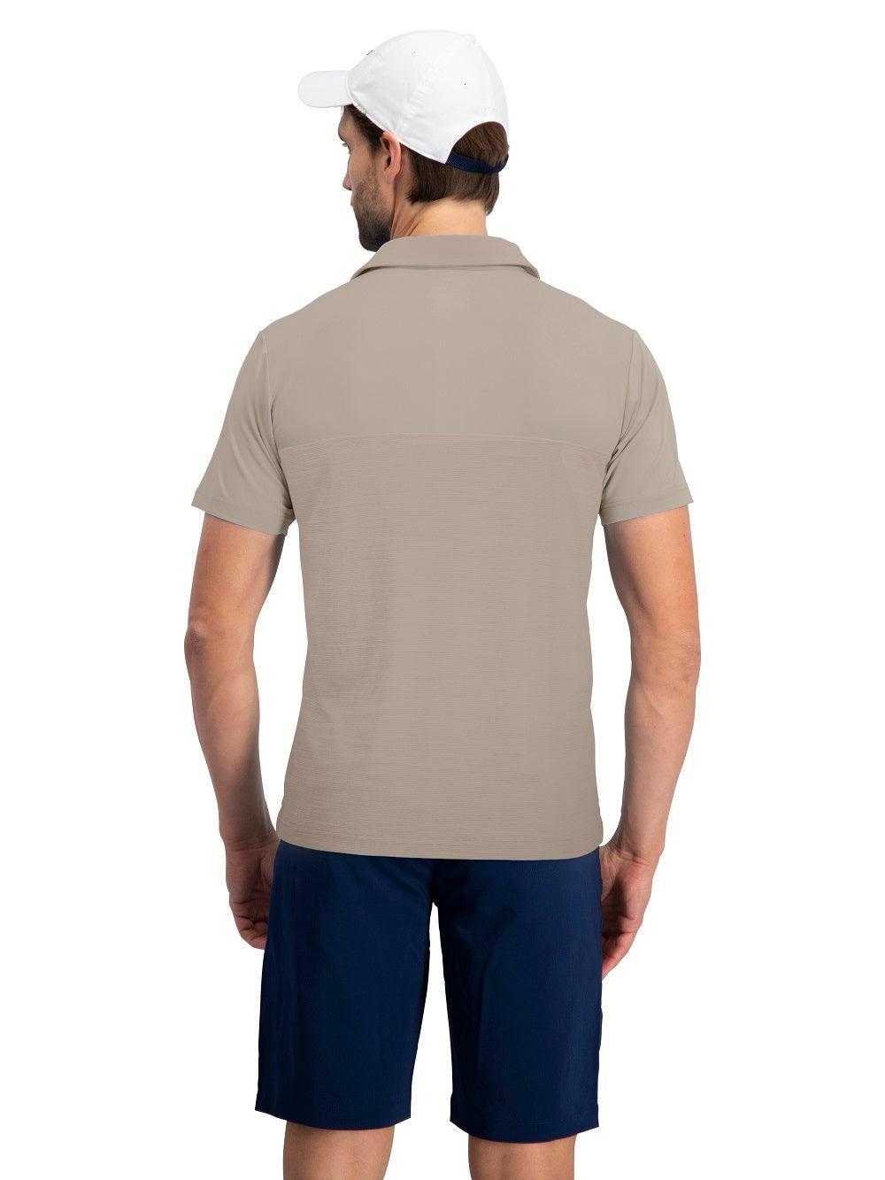 Three Sixty Six Men's Heathered Two-Tone Golf Polo Male Product Image