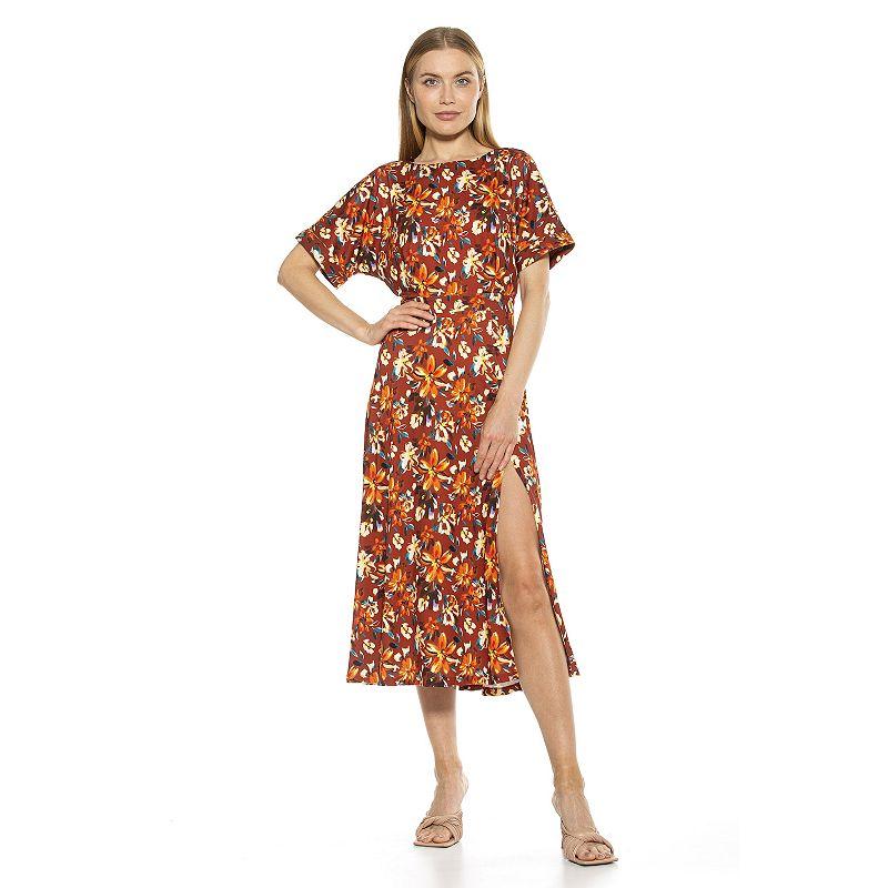 Women's ALEXIA ADMOR Lana Draped Bodice Midi Dress,  Product Image