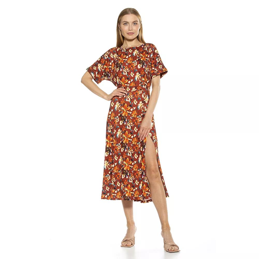 Women's ALEXIA ADMOR Lana Draped Bodice Midi Dress,  Product Image