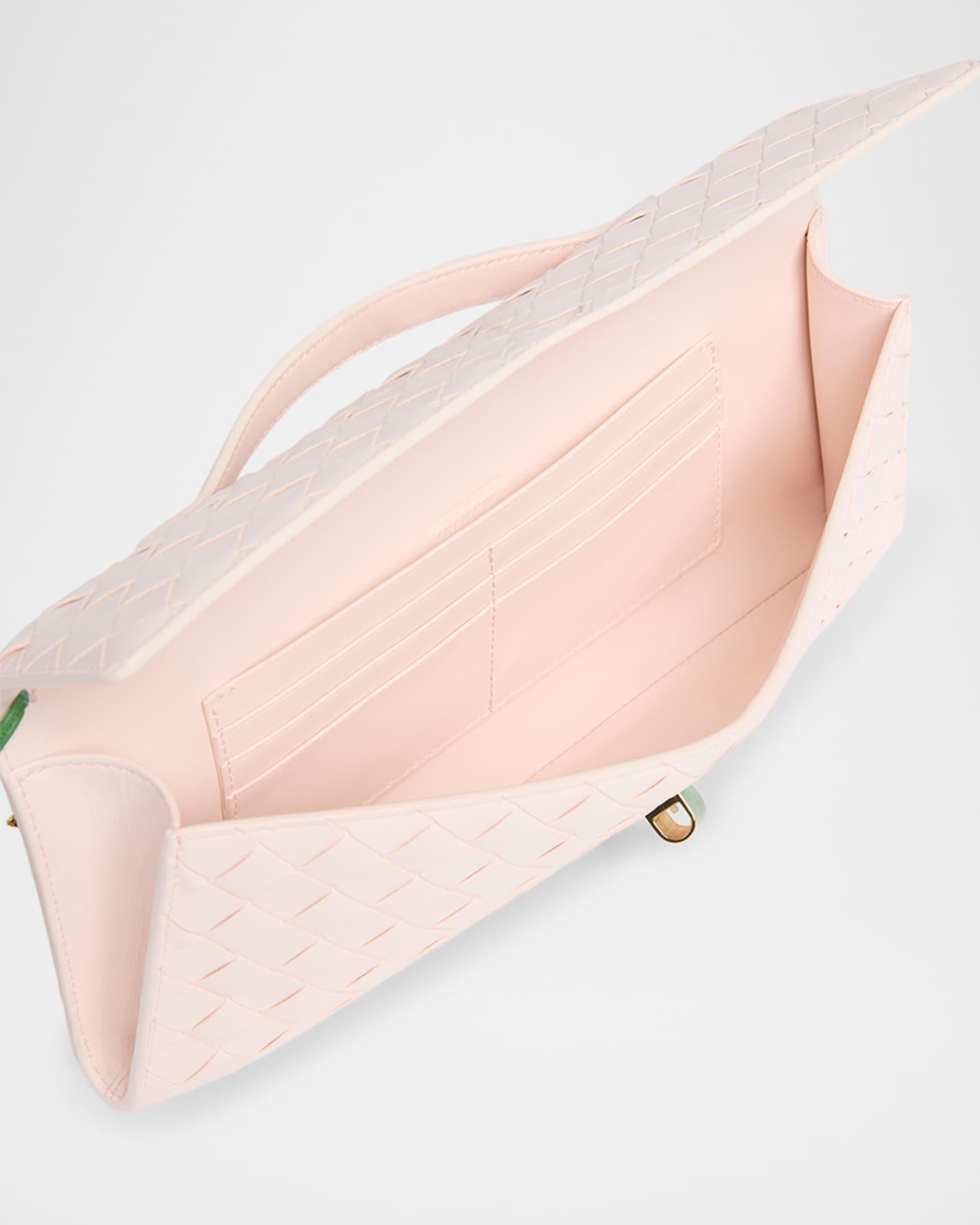 Andiamo Flower-Embellished Leather Clutch Bag Product Image