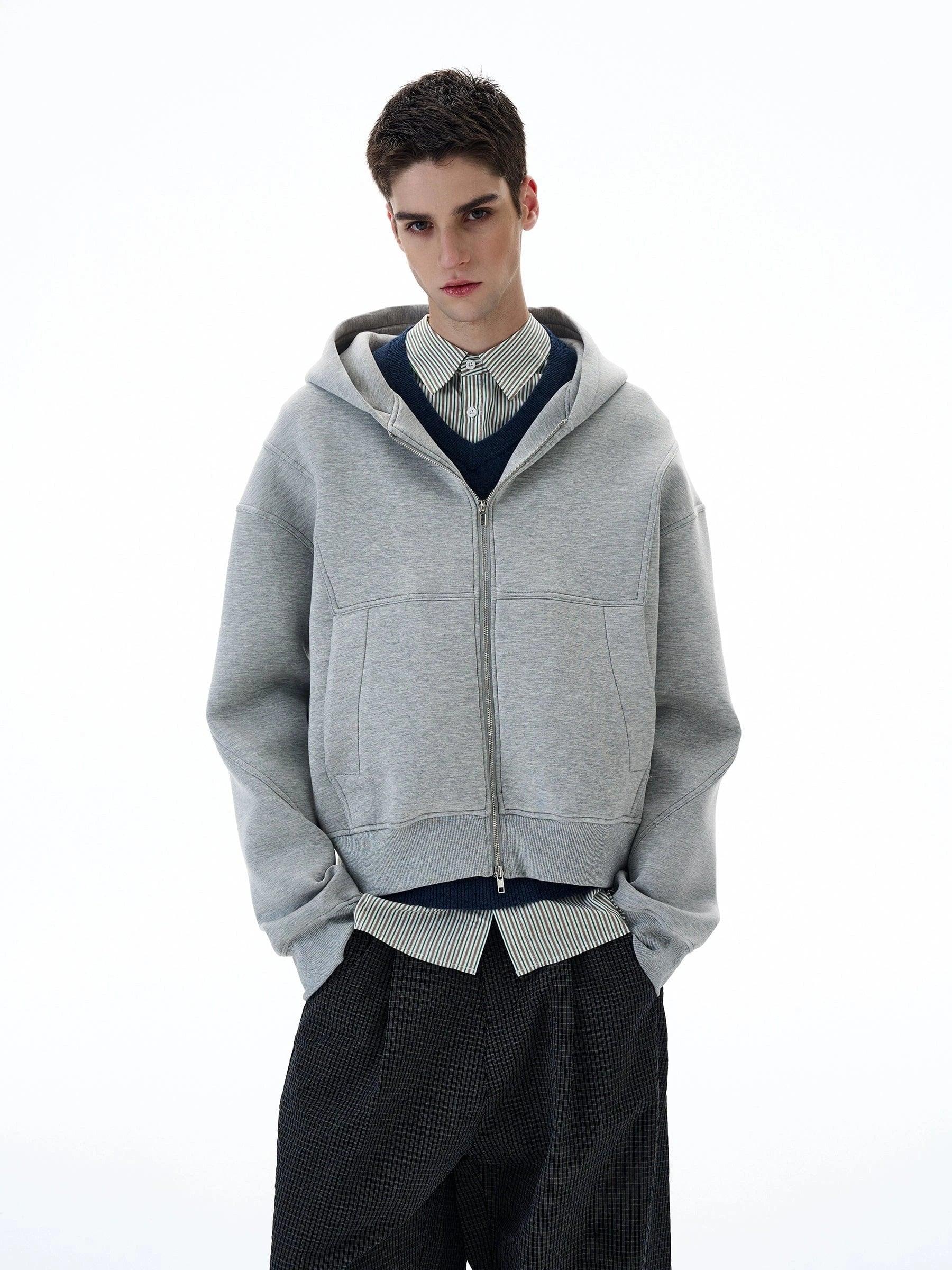 RT No. 20037 GRAY AIR ZIP HOODIE Product Image