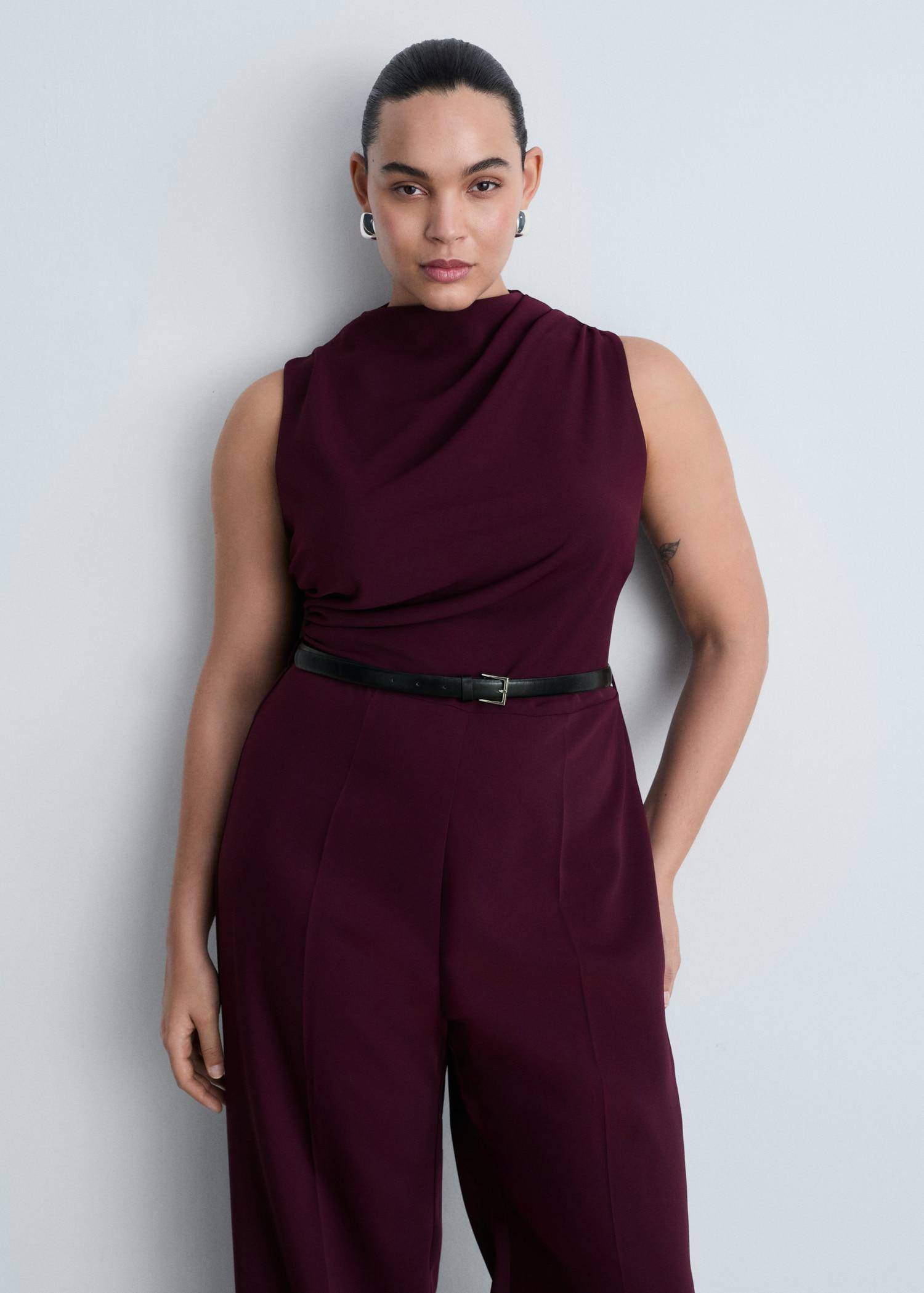 Belt long jumpsuit - Women | MANGO USA Product Image