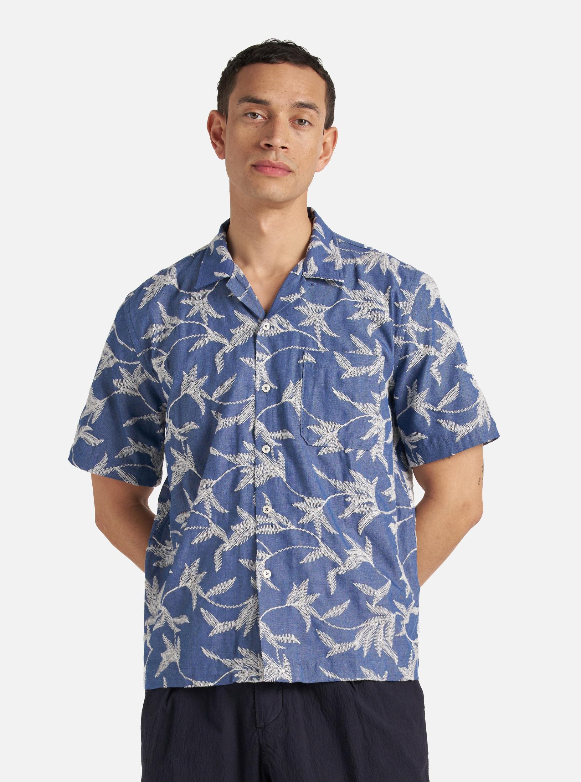 Indigo Summer Jungle Cotton Road Shirt Product Image