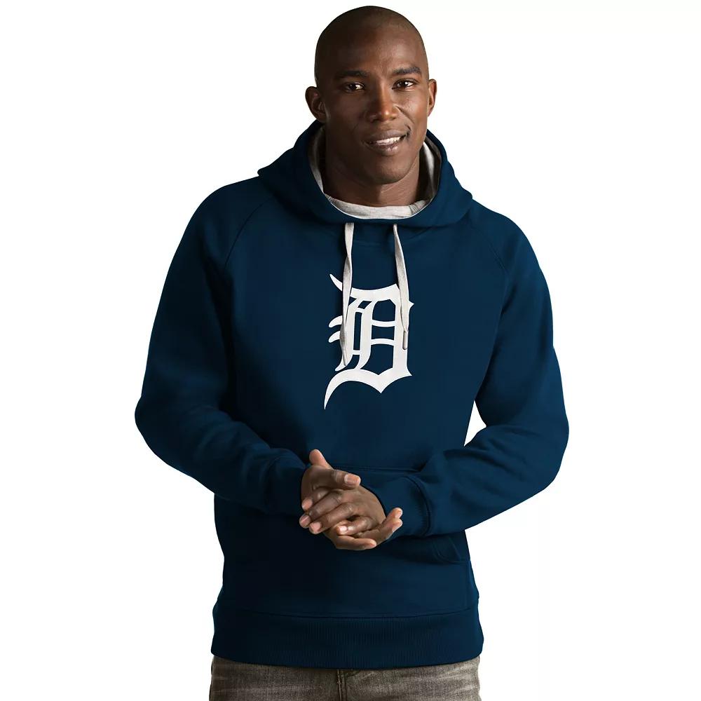 Mens Antigua Detroit Tigers Victory Logo Hoodie Blue Product Image