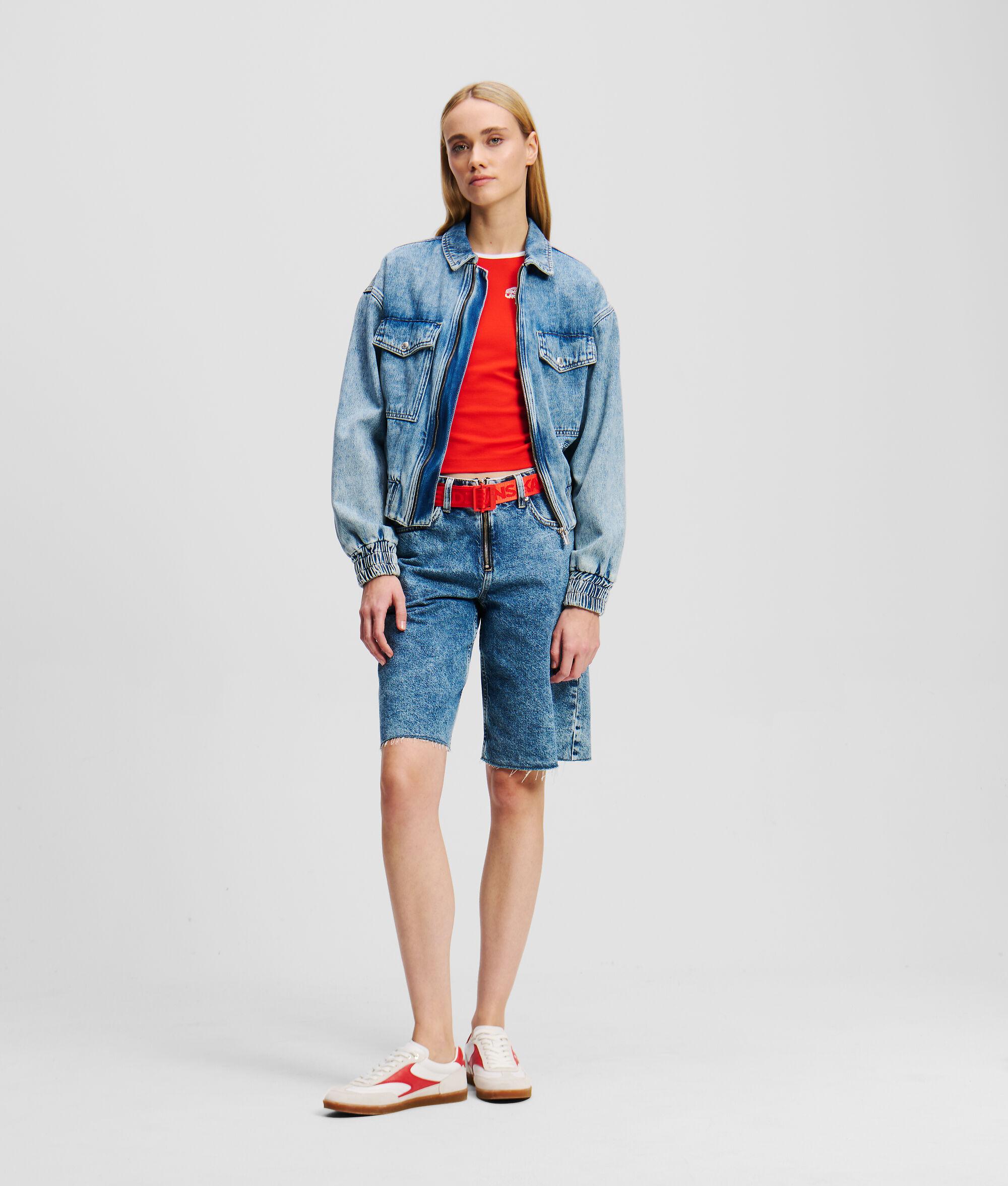 DENIM BOMBER JACKET  Product Image