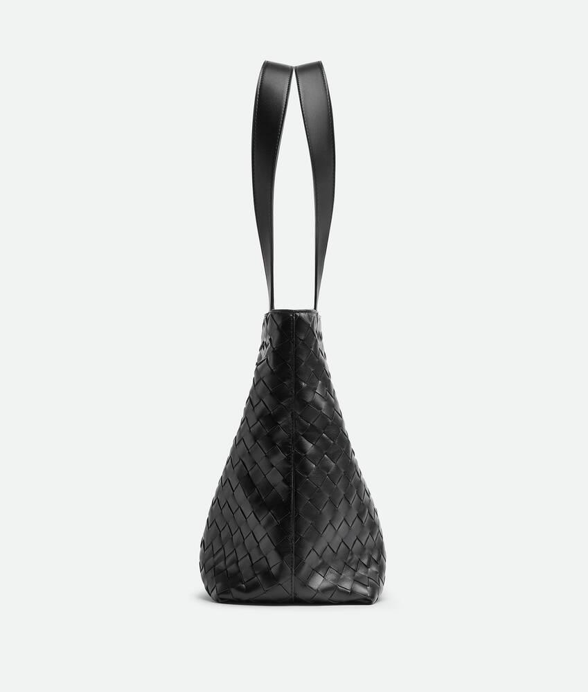 Men's Small Intrecciato Zipped Tote in Black Product Image